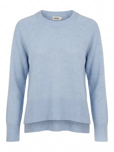 Not Shy `xenia` Round Neck Sweater In Blue