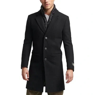 Pre-owned Not Specified D3 Tailored 2 In 1 Town Coat Men Superdry In Black