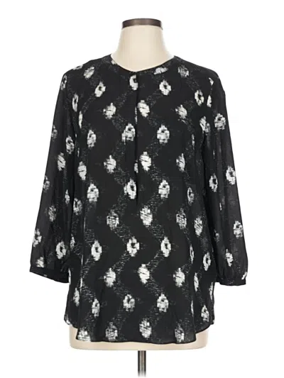 Pre-owned Not Your Daughter's Jeans 3/4 Sleeve Blouse In Black