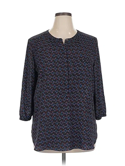 Pre-owned Not Your Daughter's Jeans 3/4 Sleeve Blouse In Blue