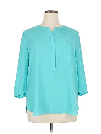 Pre-owned Not Your Daughter's Jeans 3/4 Sleeve Blouse In Blue