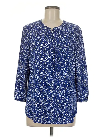 Pre-owned Not Your Daughter's Jeans 3/4 Sleeve Blouse In Blue