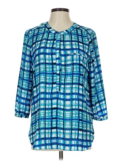 Pre-owned Not Your Daughter's Jeans 3/4 Sleeve Blouse In Blue