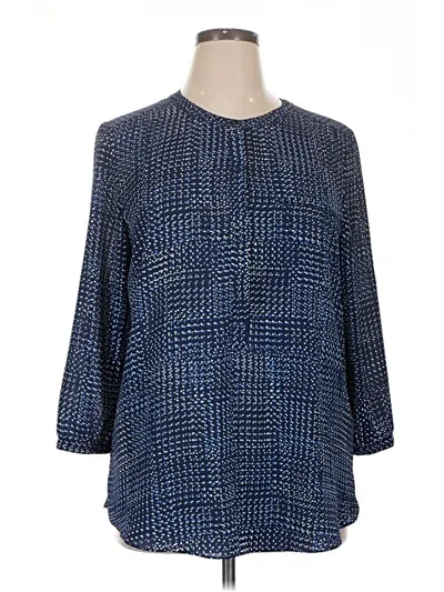 Pre-owned Not Your Daughter's Jeans 3/4 Sleeve Blouse In Blue