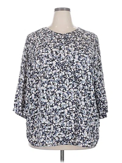 Pre-owned Not Your Daughter's Jeans 3/4 Sleeve Blouse In Blue