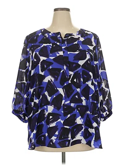 Pre-owned Not Your Daughter's Jeans 3/4 Sleeve Blouse In Blue