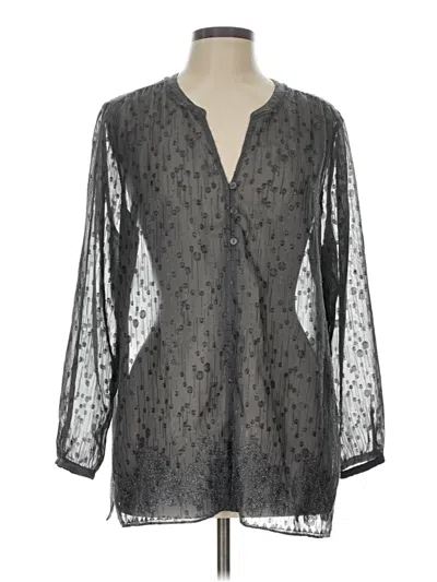 Pre-owned Not Your Daughter's Jeans 3/4 Sleeve Blouse In Gray