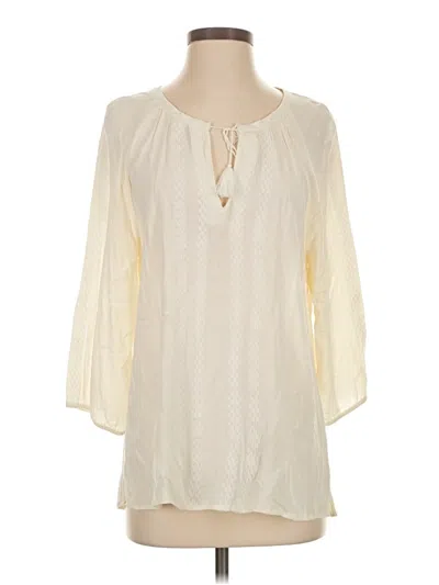 Pre-owned Not Your Daughter's Jeans 3/4 Sleeve Blouse In Ivory
