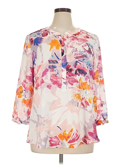 Pre-owned Not Your Daughter's Jeans 3/4 Sleeve Blouse In Pink