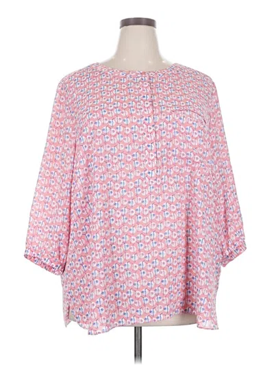 Pre-owned Not Your Daughter's Jeans 3/4 Sleeve Blouse In Pink