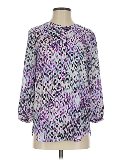 Pre-owned Not Your Daughter's Jeans 3/4 Sleeve Blouse In Purple