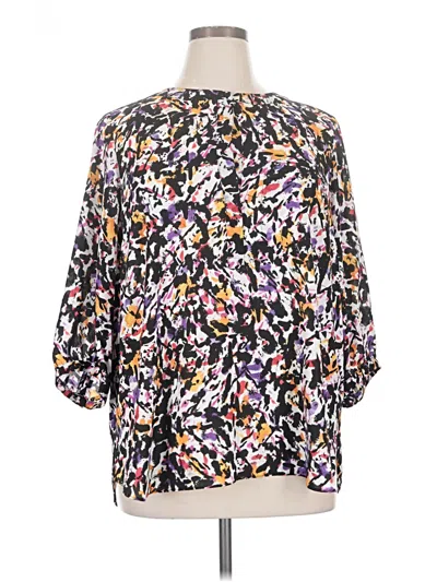 Pre-owned Not Your Daughter's Jeans 3/4 Sleeve Blouse In Purple