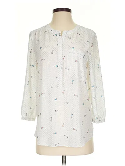 Pre-owned Not Your Daughter's Jeans 3/4 Sleeve Blouse In White