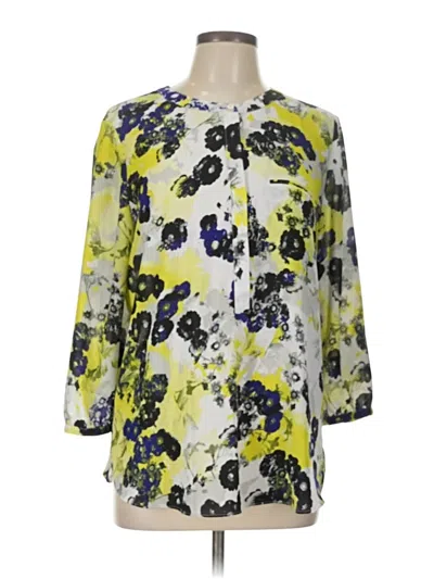 Pre-owned Not Your Daughter's Jeans 3/4 Sleeve Blouse In Yellow