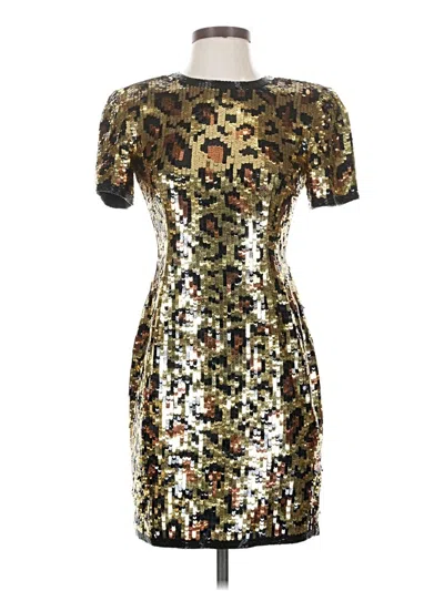 Pre-owned Not Your Daughter's Jeans Cocktail Dress In Gold