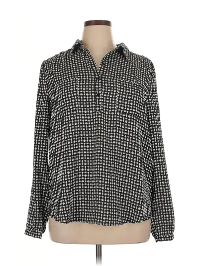 Pre-owned Not Your Daughter's Jeans Long Sleeve Blouse In Black