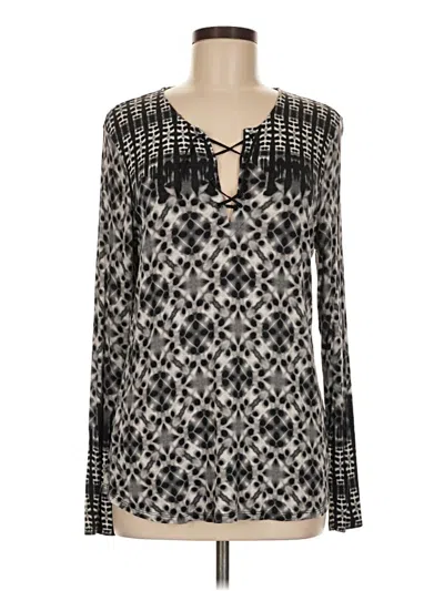 Pre-owned Not Your Daughter's Jeans Long Sleeve Blouse In Gray