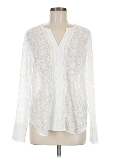Pre-owned Not Your Daughter's Jeans Long Sleeve Blouse In Ivory
