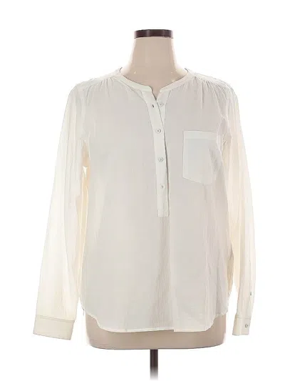 Pre-owned Not Your Daughter's Jeans Long Sleeve Blouse In White