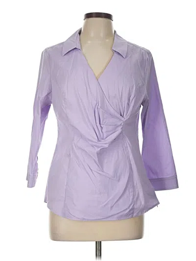 Pre-owned Not Your Daughter's Jeans Long Sleeve Polo Shirt In Purple