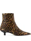 Notabene 35mm Elly Leopard-print Ankle Boots In Brown