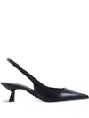 Notabene 50mm Elisa Pointed-toe Heeled Pumps In Black