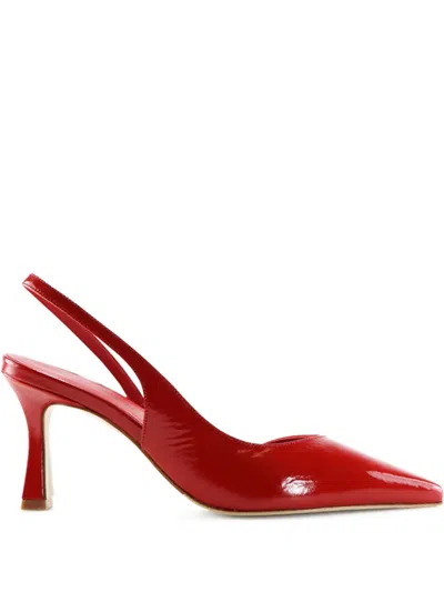 Notabene 70mm Emira Pointed-toe Slingback Pumps In Red