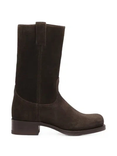 Notabene Achilles Suede Boots In Brown