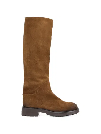 Notabene Alva Ii Suede Knee-high Boots In Brown