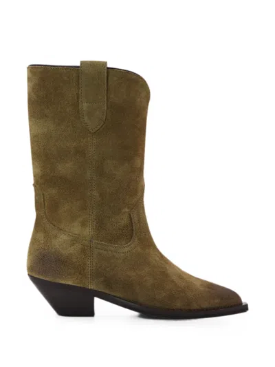 Notabene Arlette Suede Ankle Boots In Red