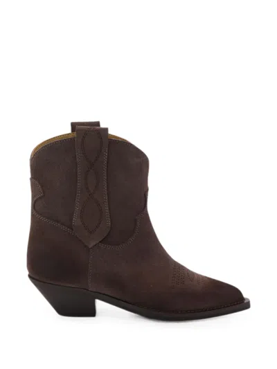 Notabene Arnette Suede Western Boots In Black