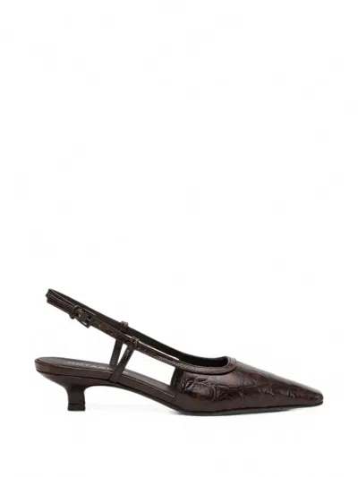 Notabene Elena Leather Slingback Pumps In Brown