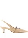 Notabene Elina Pointed-toe Slingback Pumps In Neutrals
