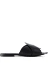 Notabene Fanny Twist-detail Slide Sandals In Black