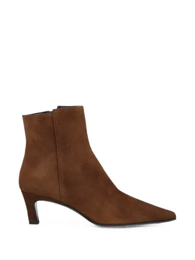 Notabene Fausta Suede Ankle Boots In Brown