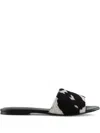 Notabene Fiona Cowhide Slide Sandals In Black