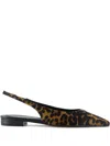 Notabene Gilda Leopard-print Slingback Ballerinas In Brown
