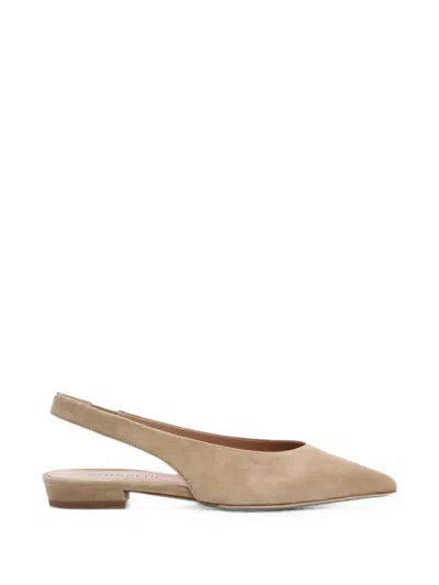 Notabene Gisella Square-toe Ballet Flats In Neutral