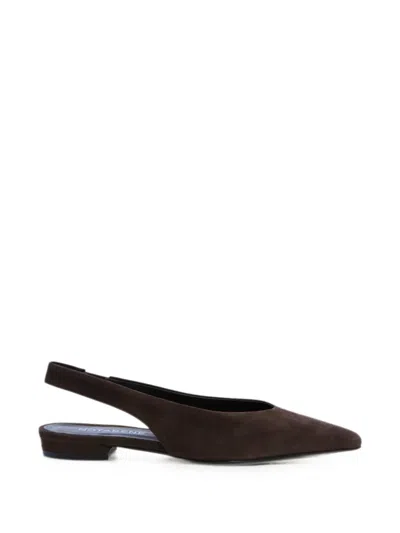 Notabene Gisella Square-toe Slingback Pumps In Brown