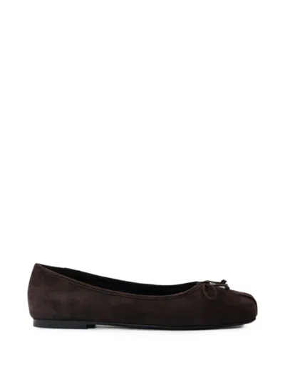 Notabene Serena Bow-detail Ballet Flats In Brown