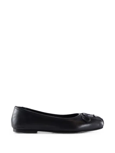 Notabene Serena Bow-detail Square-toe Ballet Flats In Animal Print