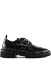 Notabene Tecla Crocodile-effect Derby Shoes In Black