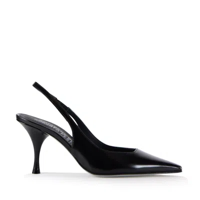 Notabene Women's Beti Slingback Stilettos - Black Leather