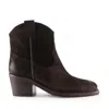 Notabene Women's Brown Anna Boots, Dark Brow Suede In Brown