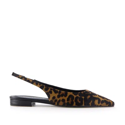 Notabene Women's Brown / Black / Neutrals Gilda Slingback, Leopard Cow Fur In Multi