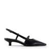 Notabene Women's Elenne Slingback Stilettos, Black Leather In Black