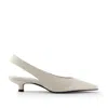 Notabene Women's Eleonora Slingback, Off-white Leather In White