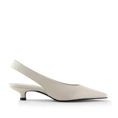 Notabene Women's Eleonora Slingback, Off-white Leather