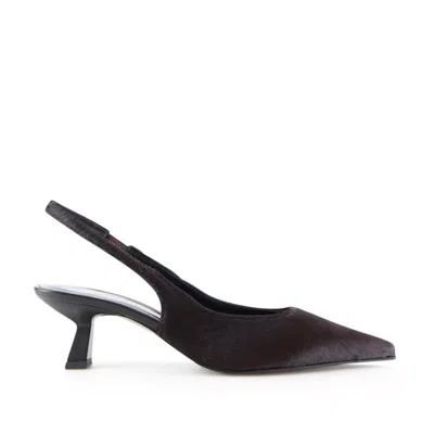 Notabene Women's Elisa Slingback Stilettos, Dark Brown Cow Fur