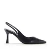 Notabene Women's Emira Slingback Stilettos, Black Leather In Black